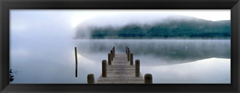 Framed Fog over a lake, St. Mary&#39;s Loch, Scotland Print