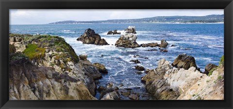 Framed Rock formations on the coast, Point Lobos State Reserve, Carmel, Monterey County, California Print