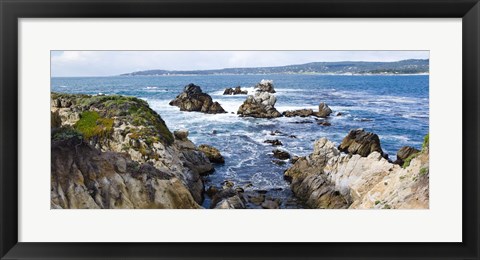 Framed Rock formations on the coast, Point Lobos State Reserve, Carmel, Monterey County, California Print