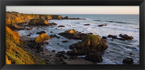 Framed Rocks on the coast, Cambria, San Luis Obispo County, California, USA Print