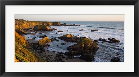 Framed Rocks on the coast, Cambria, San Luis Obispo County, California, USA Print