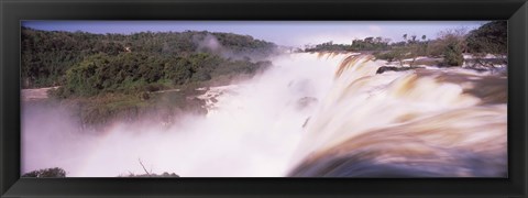 Framed Waterfall after heavy rain, Iguacu Falls, Argentina-Brazil Border Print