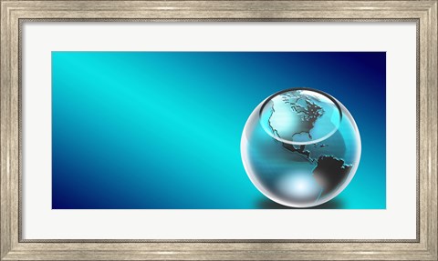 Framed Glass earth Print