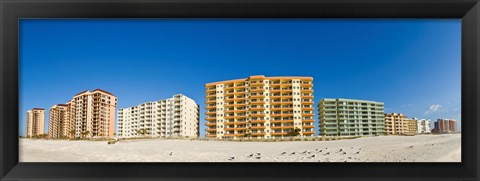 Framed Beachfront buildings on Gulf Of Mexico, Orange Beach, Baldwin County, Alabama, USA Print