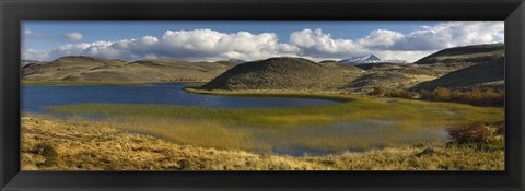 Framed Pond with sedges, Torres del Paine National Park, Chile Print