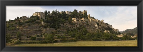 Framed Hilltop town of Montbrun-Les-Bains, Drome, Rhone-Alpes, France Print