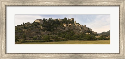Framed Hilltop town of Montbrun-Les-Bains, Drome, Rhone-Alpes, France Print