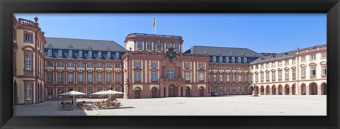 Framed Facade of the palace, Mannheim Palace, Mannheim, Baden-Wurttemberg, Germany Print