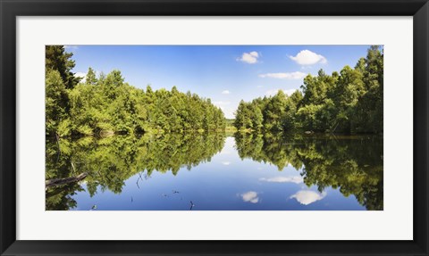 Framed Source of the Neckar River in the Schwenninger moss, Villingen-Schwenningen, Baden-Wurttemberg, Germany Print