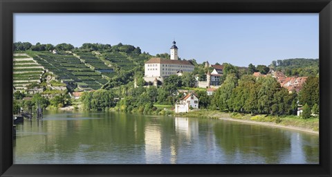 Framed Horneck Castle, Gundelsheim, Neckar River, Baden-Wurttemberg, Germany Print