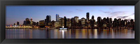 Framed Skyscrapers at the waterfront, Coal Harbour, Vancouver Island, British Columbia, Canada 2011 Print