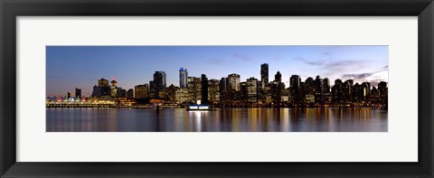 Framed Skyscrapers at the waterfront, Coal Harbour, Vancouver Island, British Columbia, Canada 2011 Print