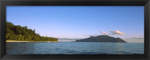 Framed Islands in an ocean, North Island, Silhouette Island, Seychelles Print