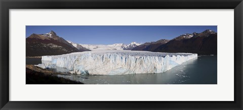 Framed Glaciers with mountain range in the background, Moreno Glacier, Argentine Glaciers National Park, Patagonia, Argentina Print