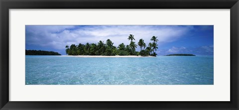 Framed Clouds over an island, Aitutaki, Cook Islands Print