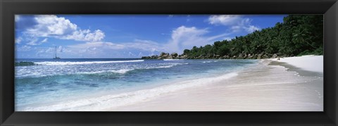 Framed Clouds over Anse Cocos Beach, Aitutaki, Cook Islands Print