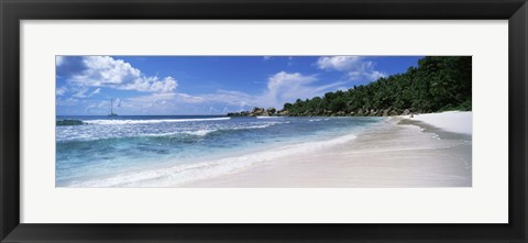 Framed Clouds over Anse Cocos Beach, Aitutaki, Cook Islands Print