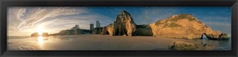 Framed Praia Da Rocha at sunset, Portimao, Algarve, Portugal Print