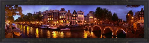 Framed Amsterdam at Dusk, Netherlands Print