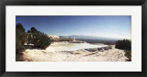 Framed Hot springs and Travertine Pool, Pamukkale, Turkey Print