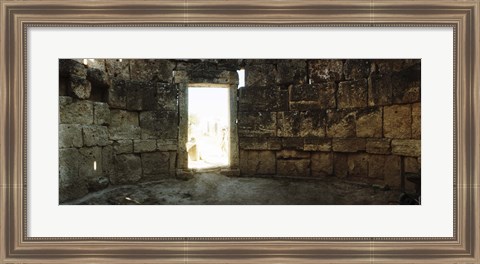 Framed Doorway in the Roman town ruins of Hierapolis at Pamukkale, Anatolia, Central Anatolia Region, Turkey Print