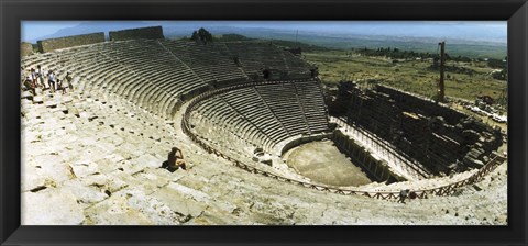 Framed Ancient theatre in the ruins of Hierapolis, Pamukkale,Turkey (horizontal) Print