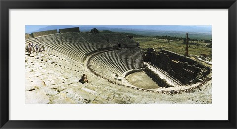 Framed Ancient theatre in the ruins of Hierapolis, Pamukkale,Turkey (horizontal) Print