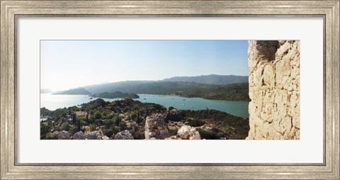 Framed View from the Byzantine Castle, Kekova, Lycia, Antalya Province, Turkey Print