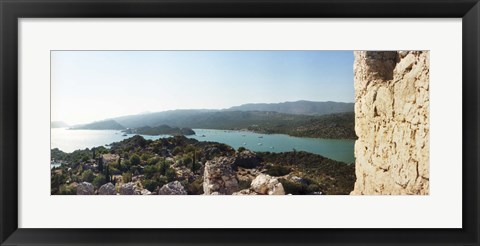 Framed View from the Byzantine Castle, Kekova, Lycia, Antalya Province, Turkey Print