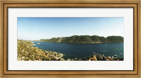Framed Mediterranean Sea at Kekova, Lycia, Antalya Province, Turkey Print