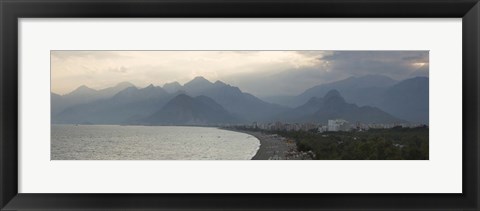 Framed Buildings at the waterfront, Konyaalti Beach, Antalya, Turkey Print