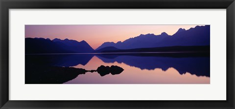 Framed Reflections, Upper Kananaskis Lake, Peter Lougheed Provincial Park, Kananaskis Country, Canadian Rockies, Alberta, Canada Print