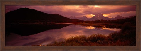 Framed Teton Range, Mountains, Grand Teton National Park, Wyoming, USA Print