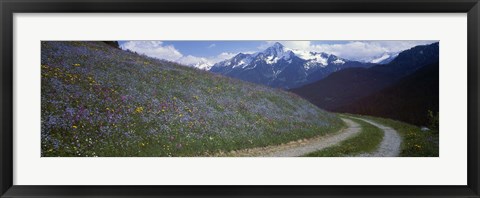 Framed Road Through Hillside, Zillertaler, Austria Print