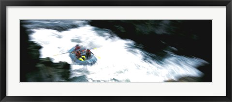 Framed White Water Rafting Salmon River CA USA Print