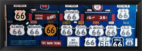 Framed Route 66 Sign Collection Print