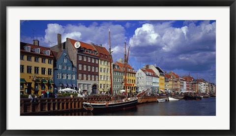 Framed Denmark, Copenhagen, Nyhavn Print