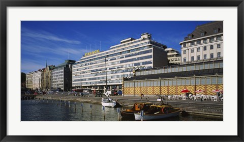 Framed Buildings at the waterfront, Palace Hotel, Helsinki, Finland Print