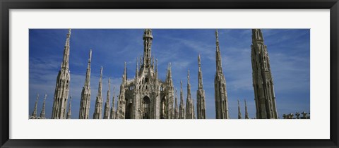 Framed Facade of a cathedral, Piazza Del Duomo, Milan, Italy Print