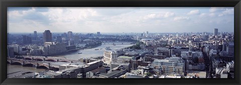 Framed England, London, Aerial view from St. Paul&#39;s Cathedral Print