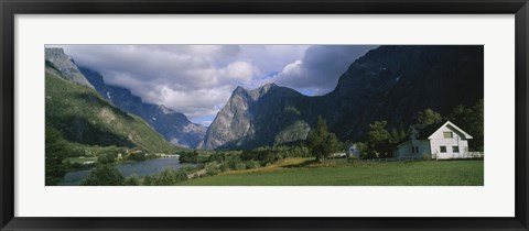 Framed House on a Mountainside, Marstein, Norway Print