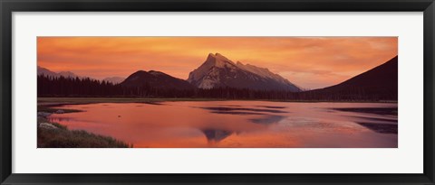 Framed Mt Rundle &amp; Vermillion Lakes Banff National Park Alberta Canada Print