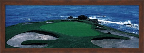 Framed Pebble Beach Golf Course 8th Green Carmel CA Print