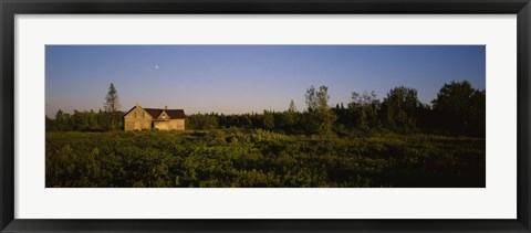 Framed Abandoned house in a field, Ellenburg, New York, USA Print