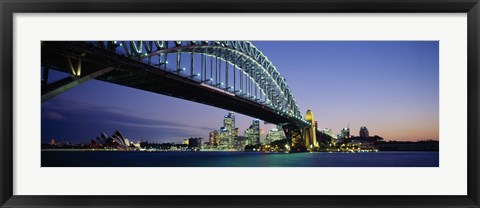 Framed Low angle view of a bridge, Sydney Harbor Bridge, Sydney, New South Wales, Australia Print