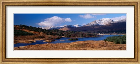 Framed Lake on mountainside, Loch Tulla, Rannoch Moor, Argyll, Scotland Print