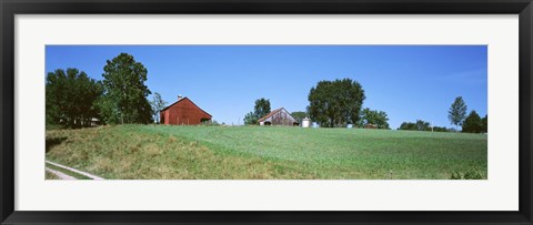 Framed Barn in a field, Missouri, USA Print