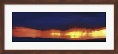 Framed Storm along the high road to Taos Santa Fe NM Print