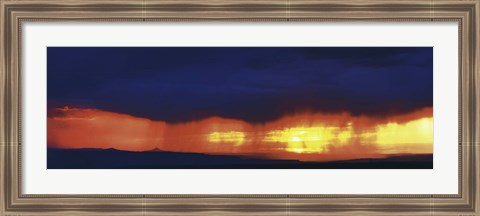 Framed Storm along the high road to Taos Santa Fe NM Print