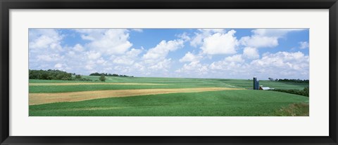 Framed Barn In A Field, Wisconsin, USA Print